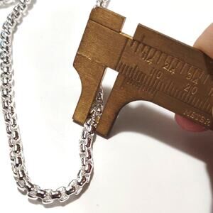 925 Sterling Silver Necklace Bracelet Set Box Chain Valentines Birthday Gift NEW